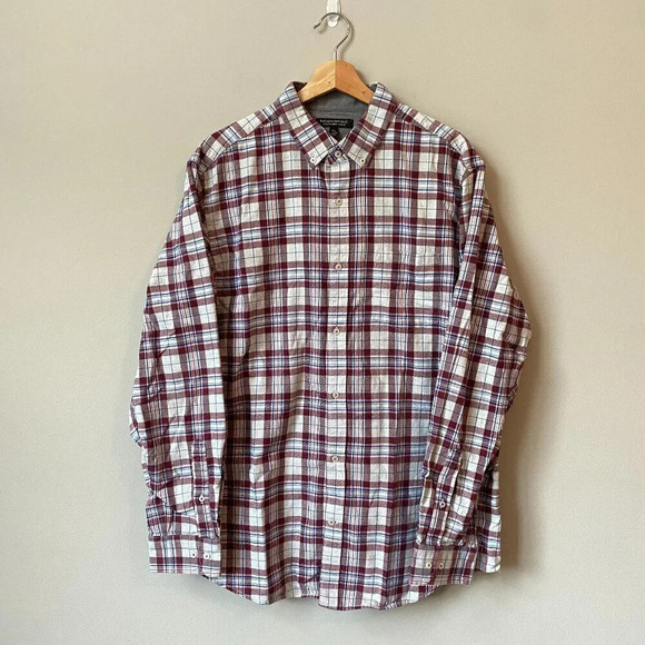 Banana Republic Other - Banana Republic Men's XL Luxe Flannel Slim Plaid Long Sleeve Button Down Shirt